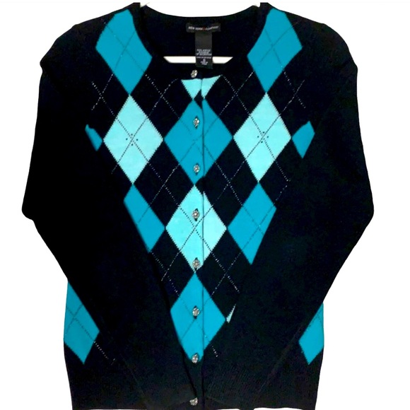 New York & Company Sweaters - 💙🖤New York & Company Argyle Cardigan